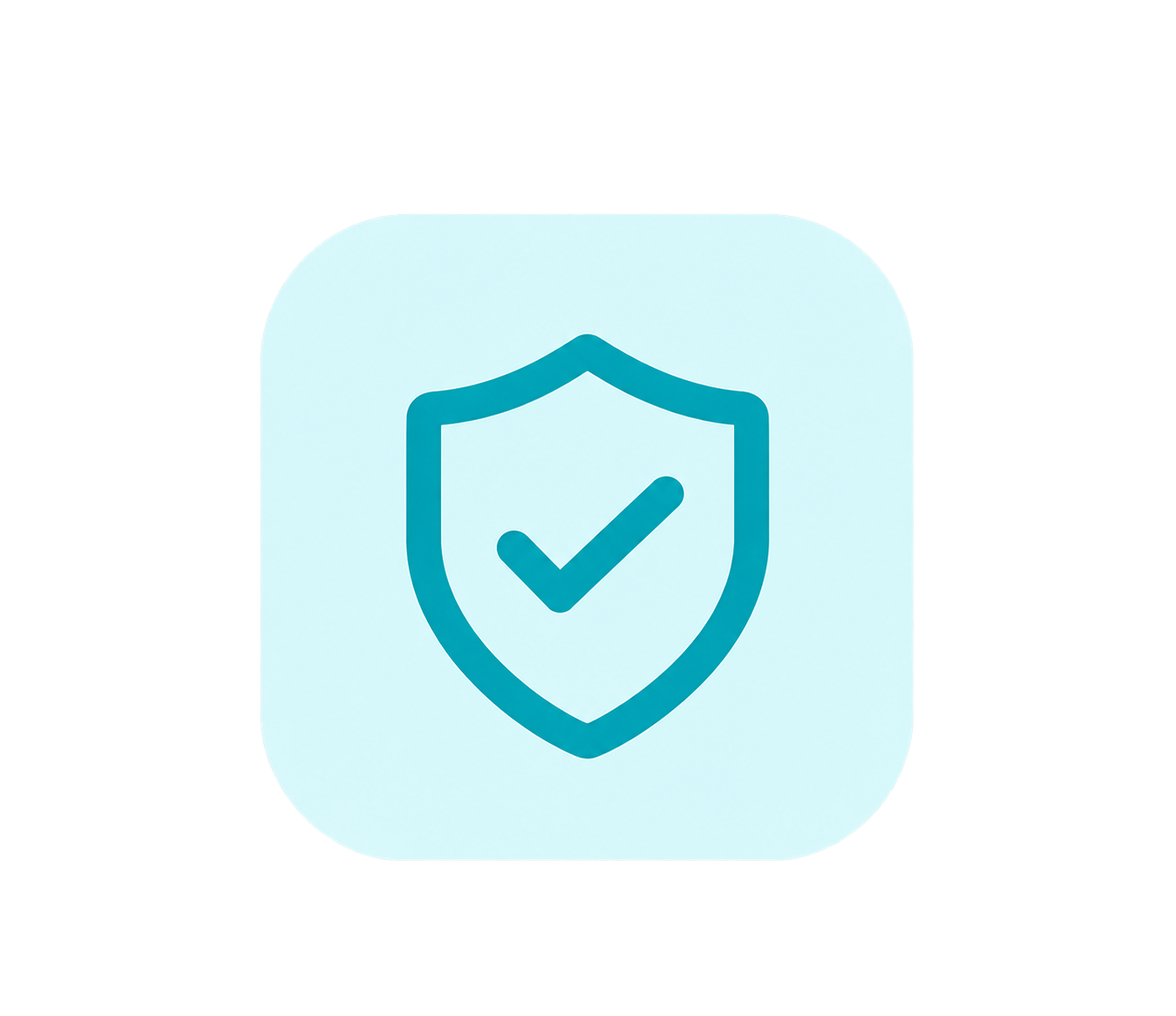 Aqua Shield Check Icon