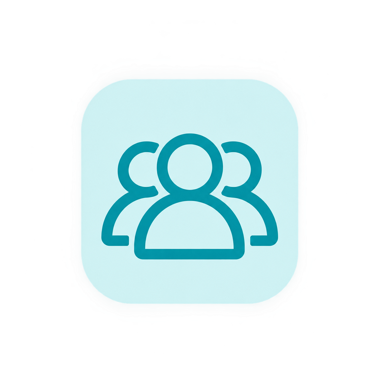 Minimal Teal Group Users Icon